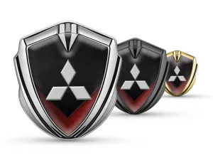 Mitsubishi Metal Abovedado Emblema Mínimo Estilo Global Tamaño